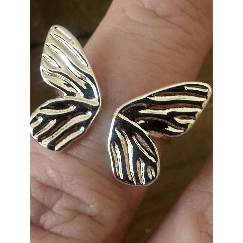 925 Sterling Silver Open Adjustable Butterfly Ring - image 1